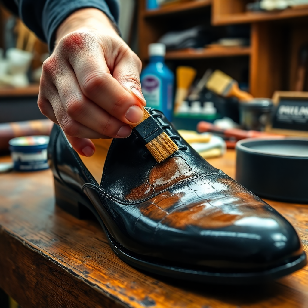 réparer chaussures vernies craquelées