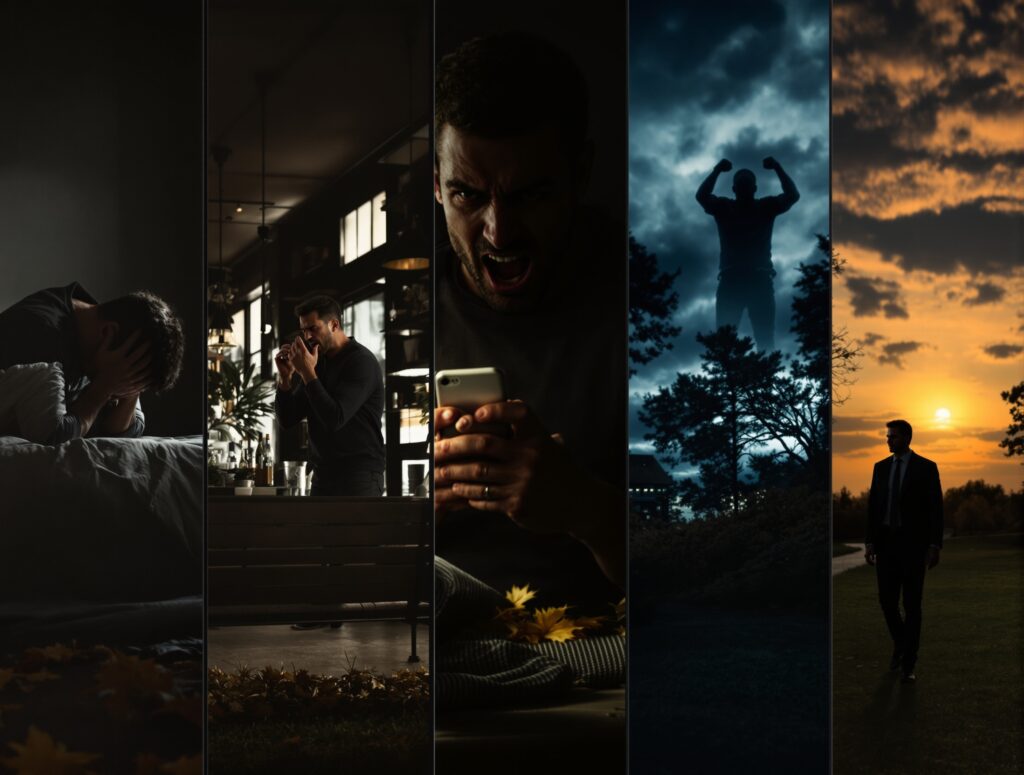 les phases de la rupture chez l'homme